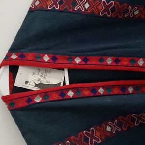 Ethnic embroidered handmade jacket Indigo free size